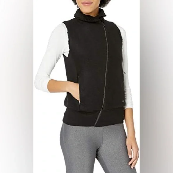 Alo Yoga Asymmetrical Zip Fleece Lined Vest - Size XS - Picture 1 of 7